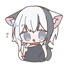 [LINEスタンプ] 黒白猫ちゃん