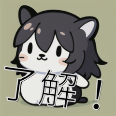 [LINEスタンプ] かつらネコ