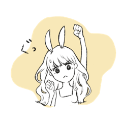 [LINEスタンプ] いかにもうさぎ