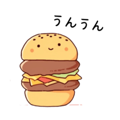 [LINEスタンプ] ハンバーガーとデザートたち