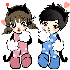 [LINEスタンプ] ミミ猫 1 (小春日和) J