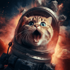 [LINEスタンプ] 宇宙猫 -実写版-