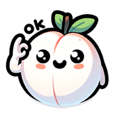 [LINEスタンプ] かわいい白桃