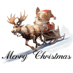 [LINEスタンプ] 看板犬ふくのXmasスタンプ。