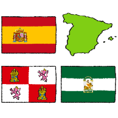 [LINEスタンプ] スペイン自治州旗のスタンプ