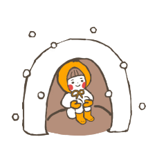 [LINEスタンプ] 【けいと帽のめんこちゃん】冬の日常編
