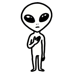 [LINEスタンプ] 宇宙人とは…