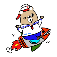 [LINEスタンプ] 汐風の熊八 第一弾