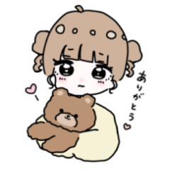 [LINEスタンプ] かわいい 女の子 毎日