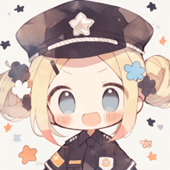 [LINEスタンプ] 毎日使える警察娘ちゃん