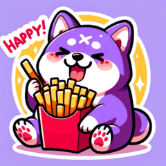 [LINEスタンプ] フライドポテト柴犬ラブ