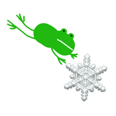 [LINEスタンプ] Green little frog 8