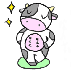 [LINEスタンプ] おちゃめ牛