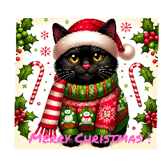 [LINEスタンプ] 猫とクリスマス(=^・^=)