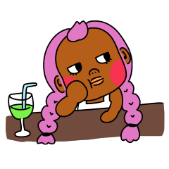 [LINEスタンプ] ガングロごりらちゃん