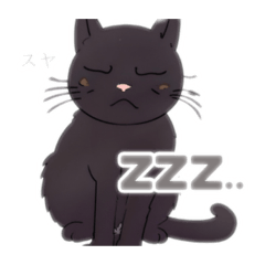 [LINEスタンプ] かわいい黒猫集