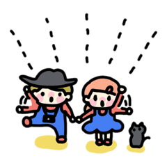 [LINEスタンプ] しんくんとかれんちゃん