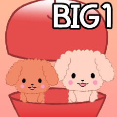 [LINEスタンプ] BIG！ちびプードル1