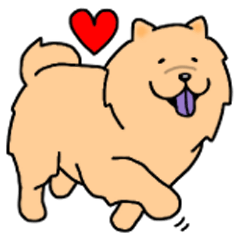 [LINEスタンプ] 犬種別チャウチャウ(英語Ver)