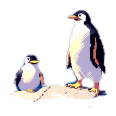 [LINEスタンプ] やさしいペンギンのひととき