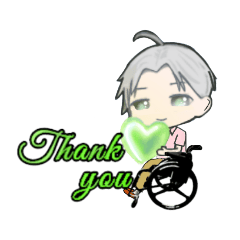 [LINEスタンプ] daily greetings✦Noah in a wheelchair