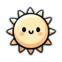 [LINEスタンプ] ツキと太陽と雲のキャラクタースタンプ