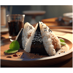 [LINEスタンプ] Japanese food created by AI