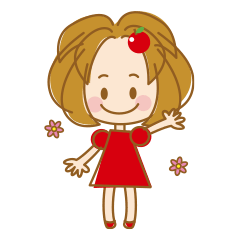 [LINEスタンプ] りんごgirl ☆ メルちゃん1