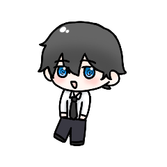 [LINEスタンプ] 日常で使える黒髪くん