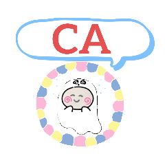 [LINEスタンプ] おばけはんつくんロゴ アメリカ州名の略称