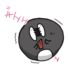 [LINEスタンプ] クロクマ（丸）