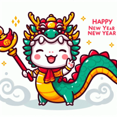 [LINEスタンプ] ドラゴンスタンプで新年のあいさつ！