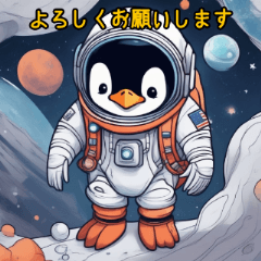 [LINEスタンプ] 宇宙ペンギンの冒険