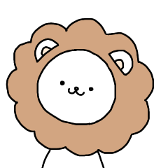 [LINEスタンプ] もこもこライオンのおーさん