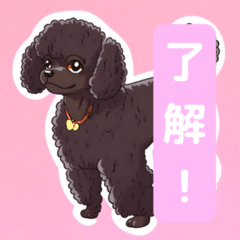 [LINEスタンプ] 黒トイプースタンプ日常