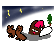 [LINEスタンプ] 乱暴なすず本  クリスマス