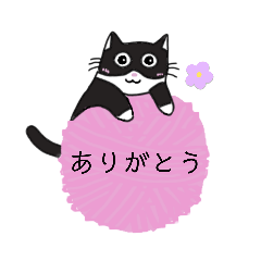 [LINEスタンプ] はちわれ猫モナさん☆冬