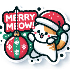 [LINEスタンプ] クリスマス気分の猫イラストアソート