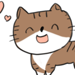 [LINEスタンプ] かわいい猫（まめ）